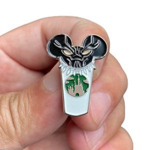 Black Panther Castle Coffee Cup Enamel Pin